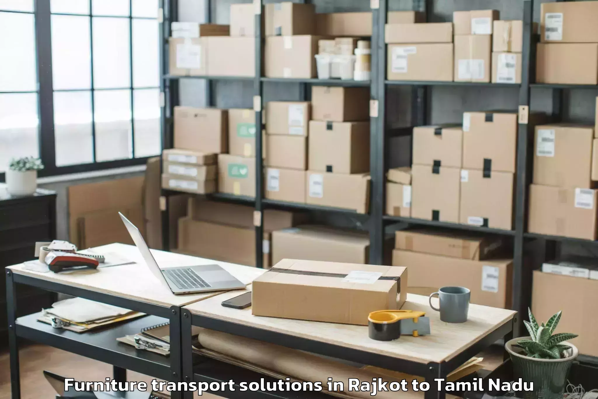 Quality Rajkot to Virudhunagar Furniture Transport Solutions